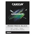 Canson Graduate Black Mixed Media Pad - 12