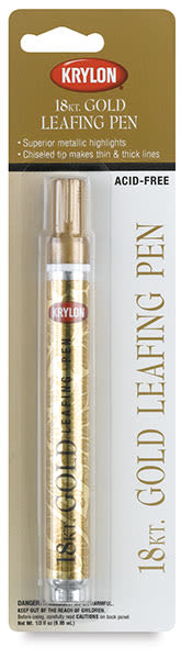 Krylon Leafing Pens - front view of 18kt Gold package