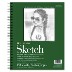 Strathmore 400 Series Recycled Sketch Pad - 12" x 9", Portrait, 100 Sheets