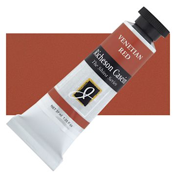Open in modal - Richeson Casein Paint the Shiva Series - Venetian Red, 37 ml Tube and swatch