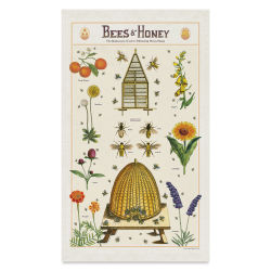 Cavallini Bees and Honey Tea Towel