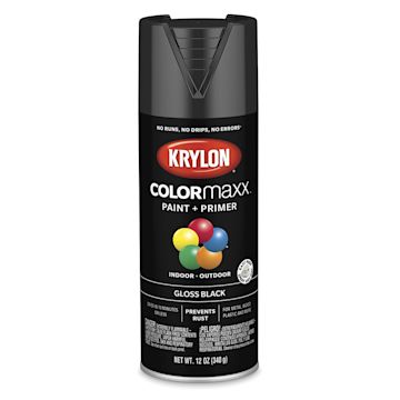 Open in modal - Krylon Colormaxx Spray Paint - Black, Gloss, 12 oz