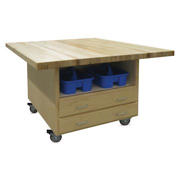 Open in modal - Hann Craft and Project Workstations - Maple Top, with Casters