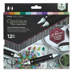 Spectrum Noir Classique Markers - Front of package of set of 12 Vintage markers