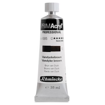 Open in modal - Schmincke Primacryl Professional Acrylic Paint - Vandyke Brown, 35 ml Tube