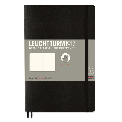 Leuchtturm1917 Blank Softcover Notebook - Black, 5" x 7-1/2"