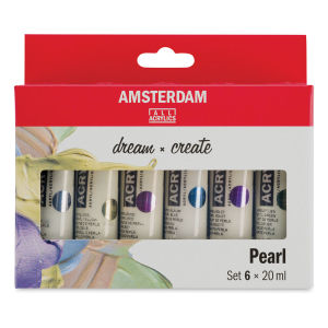 Amsterdam Standard Series Acrylics - Pearl, Set of 6, 20 ml Tubes (In packaging)