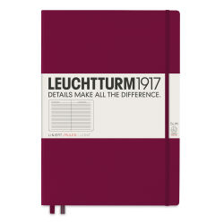 Leuchtturm1917 Ruled Hardbound Notebook - Port Red, Master Slim, 8-3/4" x 12-1/2"