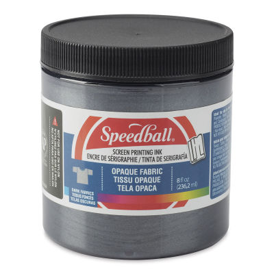 Speedball Fabric Screen Printing Ink - Black Pearl (Opaque), 8 oz, Jar