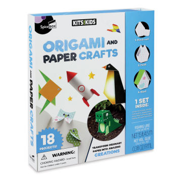 SpiceBox Origami and Paper Crafts Kit - Angled view of front of package
