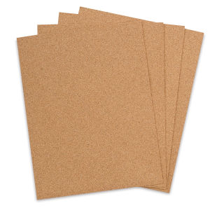 Midwest Products Cork Board - Four 8-1/2" x 11" cork sheets shown fanned
