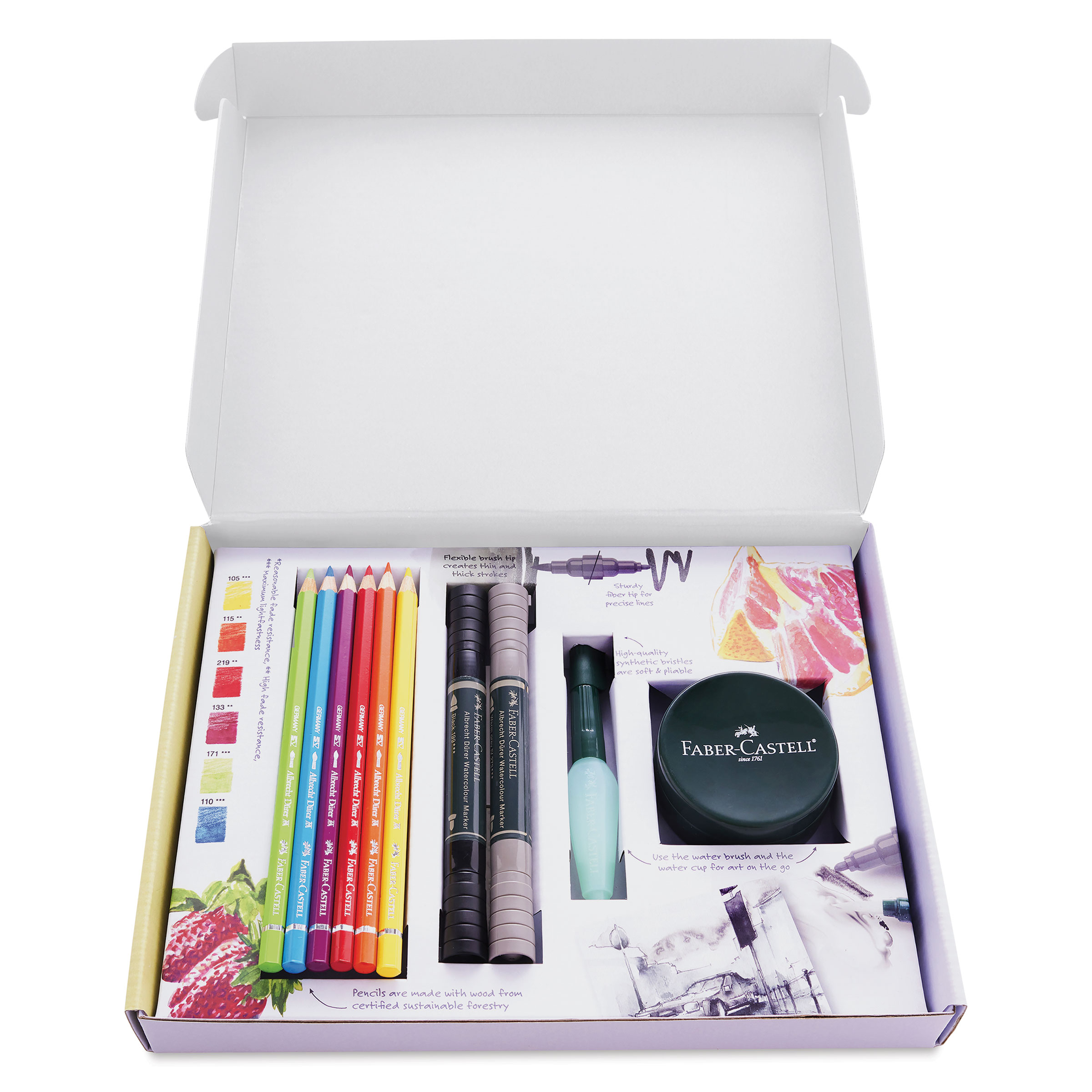 Faber-Castell Graphic Art Try It Box - Wet Mediums Set | BLICK Art