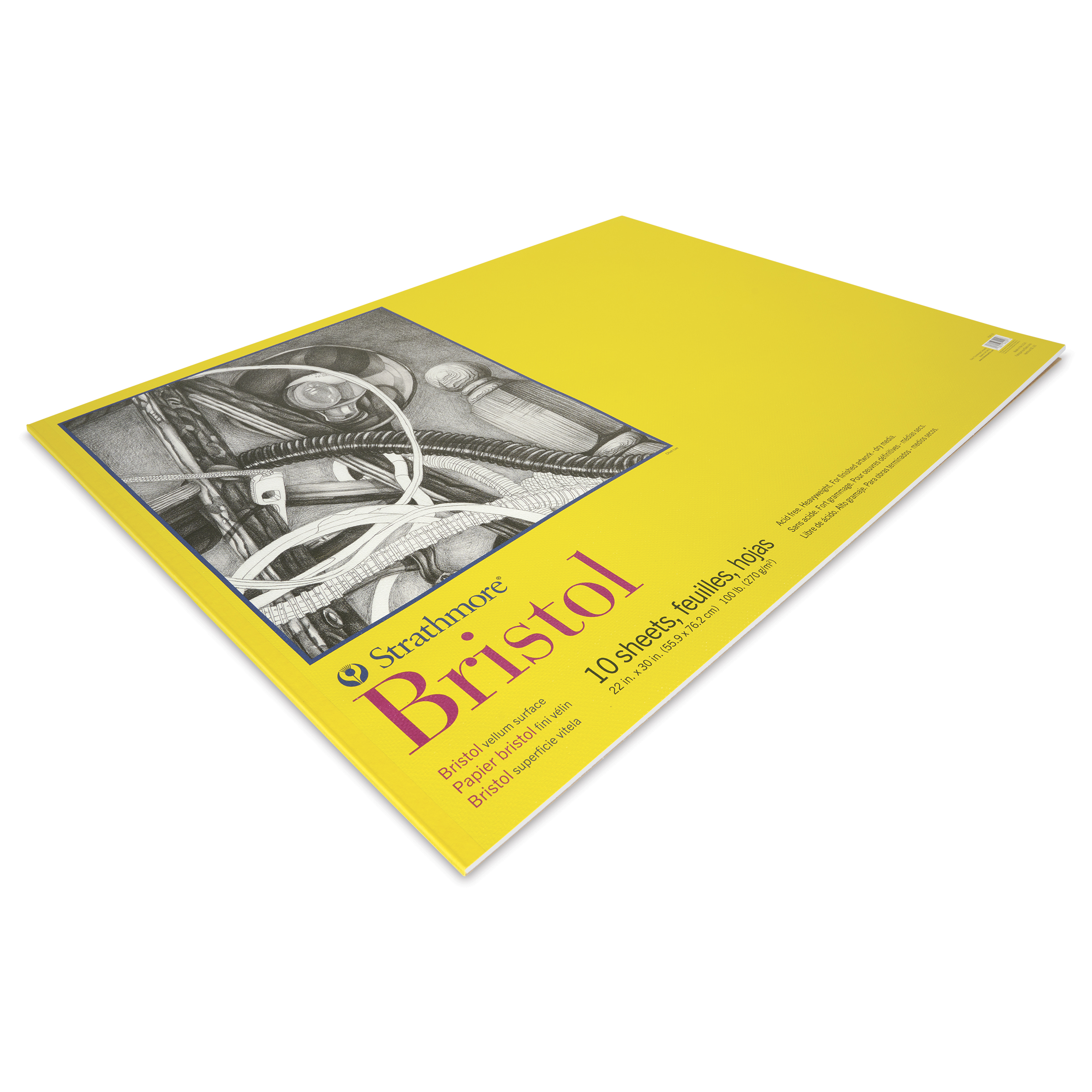Blocco Carta Bristol Liscia Strathmore 22,9x30,5 Cm – 20 Fogli Per Penna E Inchiostro – 2 Blocchi – Carta Pesante Acid Free - 5