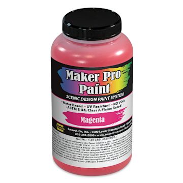 Open in modal - Smooth-On Maker Pro Acrylic-Urethane Paint - Magenta, 16 oz