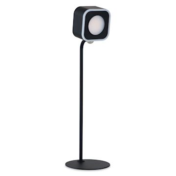 Open in modal - Hobbylight Cube 5-in-1 LED Table Lamp - Black, lamp stand with shade attached
