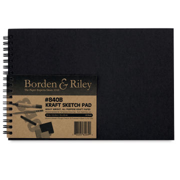 Borden & Riley #840B Kraft Sketchbooks - Front cover of 9" x 6" Sketchbook
