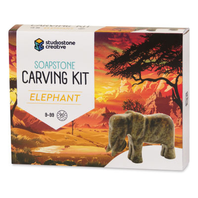 StudioStone Creative Elephant Soapstone Carving Kit