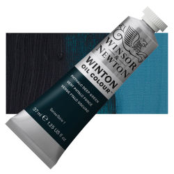 Winsor & Newton Winton Oil Color - Phthalo Deep Green, 37 ml, Tube with Swatch