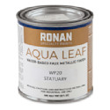 Ronan Aqua Leaf Water-Based Faux Metallic Color - Statuary, 1/2 Pint