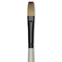 Silver Brush Black Pearl Synthetic Brush - Series 6401, Flat, Size 6, Long Handle