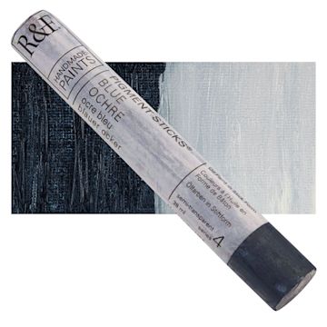 Open in modal - R&F Pigment Stick - Blue Ochre, 38 ml stick and swatch