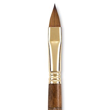 Open in modal - Escoda Reserva Kolinsky-Tajmyr Sable Brush - Filbert, Short Handle, Size 12 (close-up)