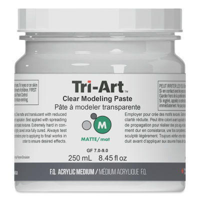 Tri-Art Clear Modeling Paste - Front of 250 ml Jar
