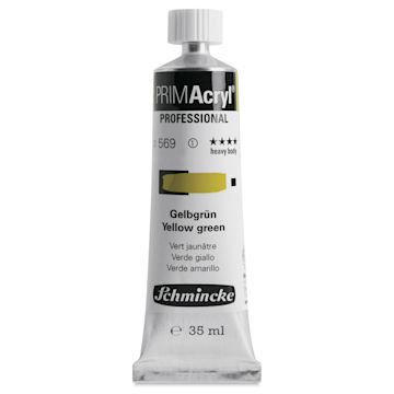Open in modal - Schmincke Primacryl Professional Acrylic Paint - Yellow Green, 35 ml Tube
