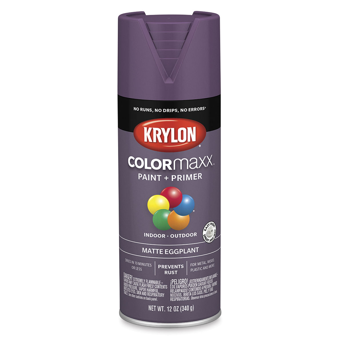 Krylon Colormaxx Spray Paint Eggplant, Matte, 12 oz BLICK Art Materials