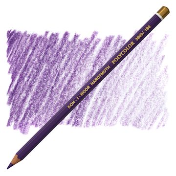 Open in modal - Koh-I-Noor Polycolor Dry Color Drawing Pencil - Windsor Violet 180, swatch and pencil