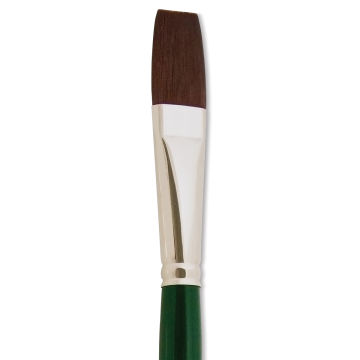 Silver Brush Ruby Satin Synthetic Brush - Flat, Size 10, Long Handle