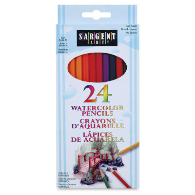 Sargent Art Watercolor Pencil Set - Assorted Colors, Set of 24