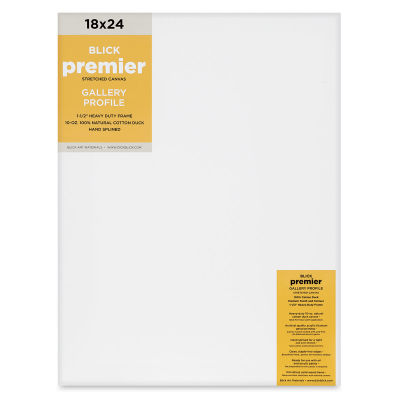 Blick Premier Stretched Cotton Canvas - Gallery Profile, Splined, 18" x 24" (front)