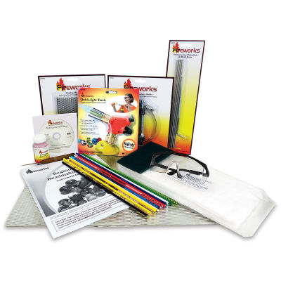 Fireworks Beginner's Essentials Glass Beadmaking Kit - Components of kit shown