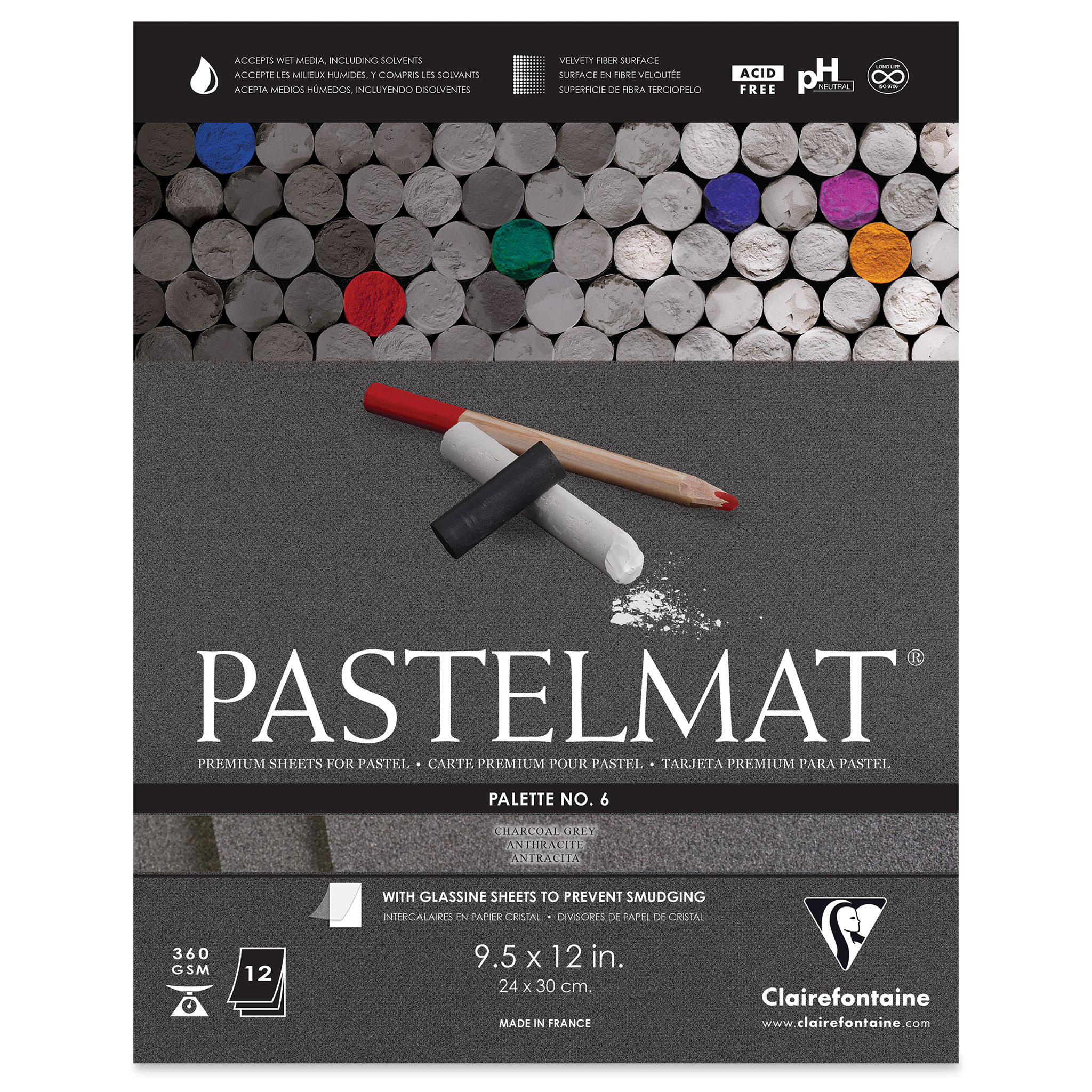 Clairefontaine Premium Pastelmat Pad, 12 inch x 15.75 inch, Pl4, Other