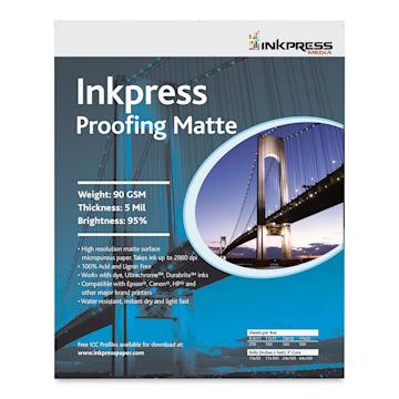 Open in modal - Inkpress - Inkjet Papers, 11" x 17", Proofing Matte, 100 Sheets
