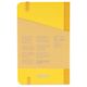 Fabriano Ecoqua Plus Fabric-Bound Notebook - Yellow, 3-1/2" x 5-1/2", Lined, back cover