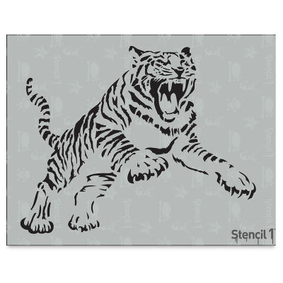 Stencil1 Stencil - Tiger, 8-1/2'' x 11''
