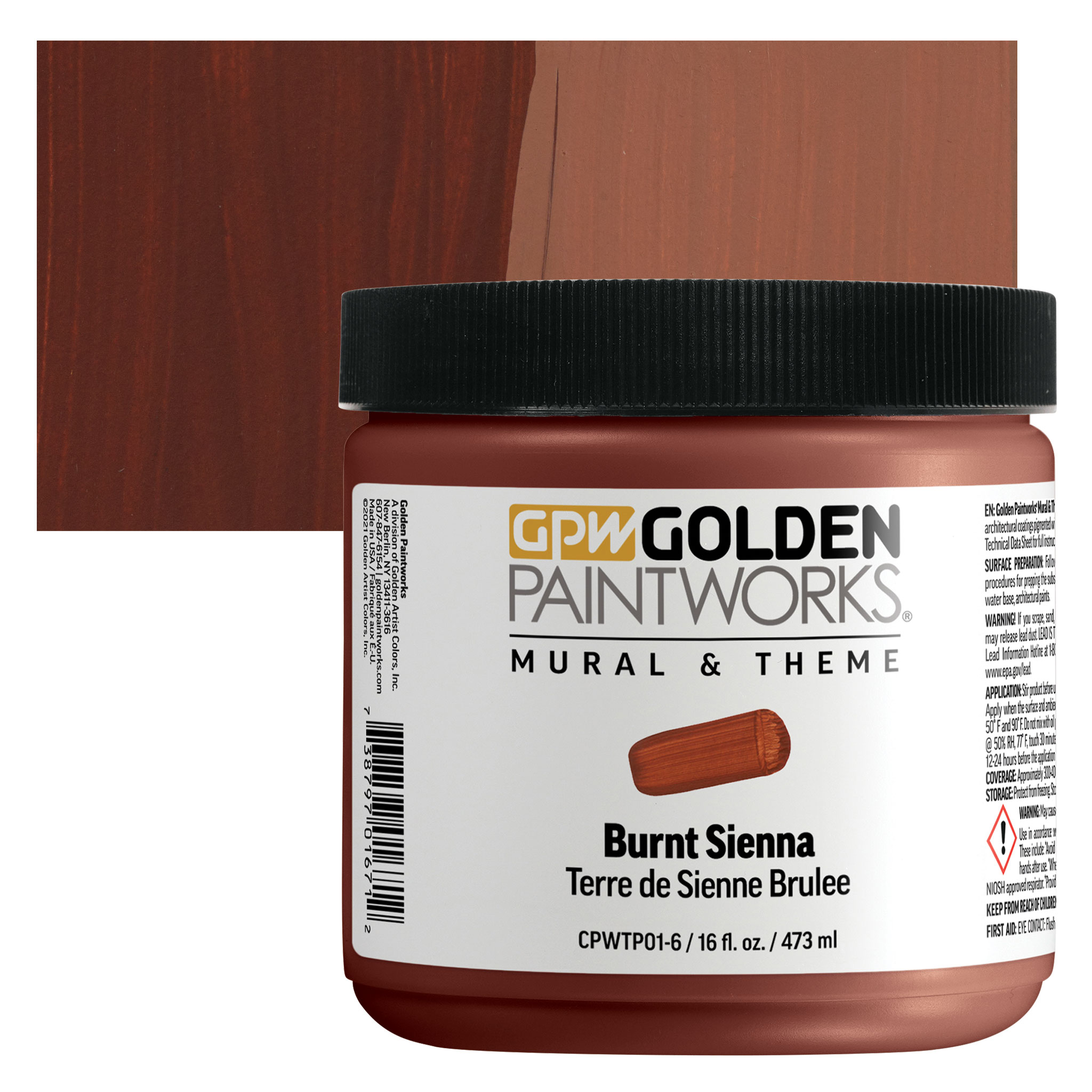 Acrylic Paint, 16 Oz, Shades of Brown, Sienna, Umber, Certified