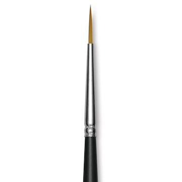 Open in modal - Trekell Synthetic Gold Taklon Brush - Liner, Short Handle, Size 1, close-up