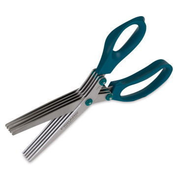Fiskars Lia Griffith Fringe Scissors - Open showing 4 blades