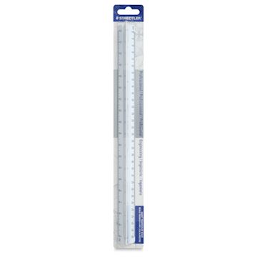 Open in modal - Staedtler Triangular Scale - 12", Engineer with Color-Coded Grooves (front of packaging)