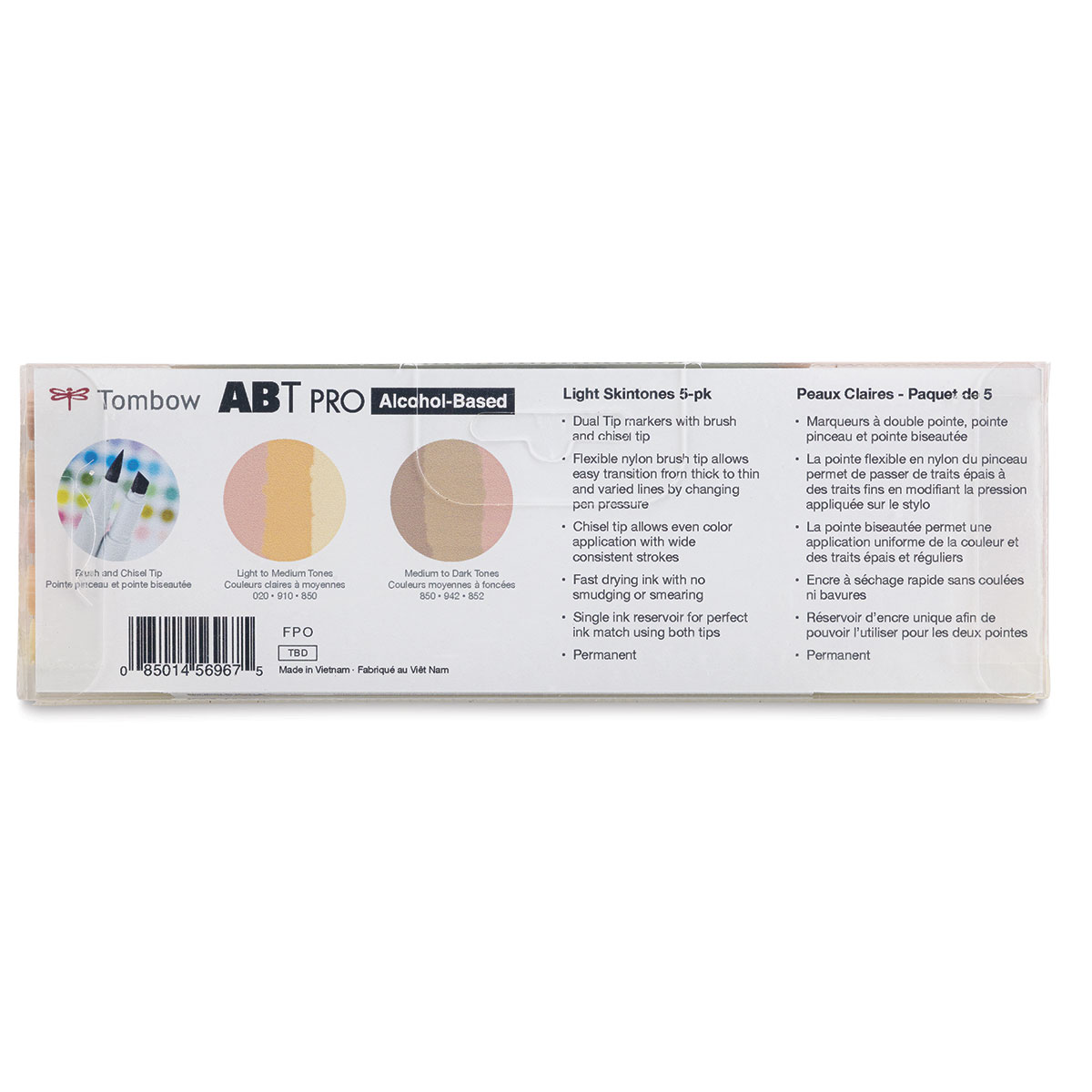 ABT PRO Alcohol-Based Art Markers, Purple Tones, 5-Pack