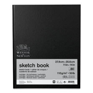 Winsor & Newton Hardbound Sketchbook - 14" x 11" (shown with removable label)