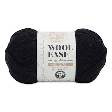 Open in modal - Lion Brand Wool-Ease Roving Origins Yarn - Black, 299 yds