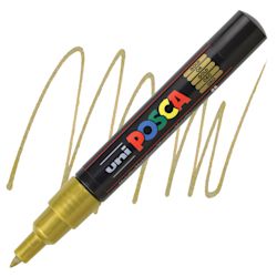 Uni-Posca Paint Marker - Gold, X-Fine, Bullet Tip, 0.7 mm | BLICK Art ...