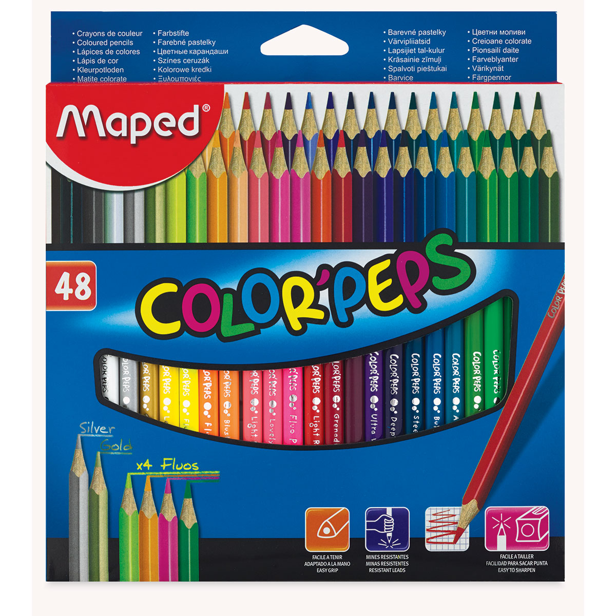 Set 48 Lápices de Colores Maped Color'Peps Star con Estuche de