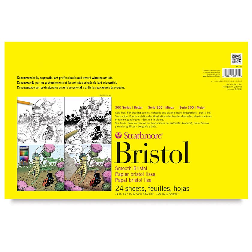 Strathmore 300 Sequential Series Bristol Pad 11" x 17", Smooth, 24 Sheets BLICK Art Materials