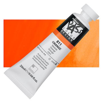 Open in modal - ShinHan Pass Colors Opaque Watercolor Tube - Orange, 20 ml tube and swatch