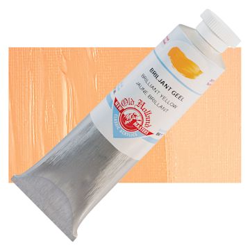 Open in modal - Old Holland New Masters Classic Acrylic Paint - Brilliant Yellow, 60 ml tube and swatch